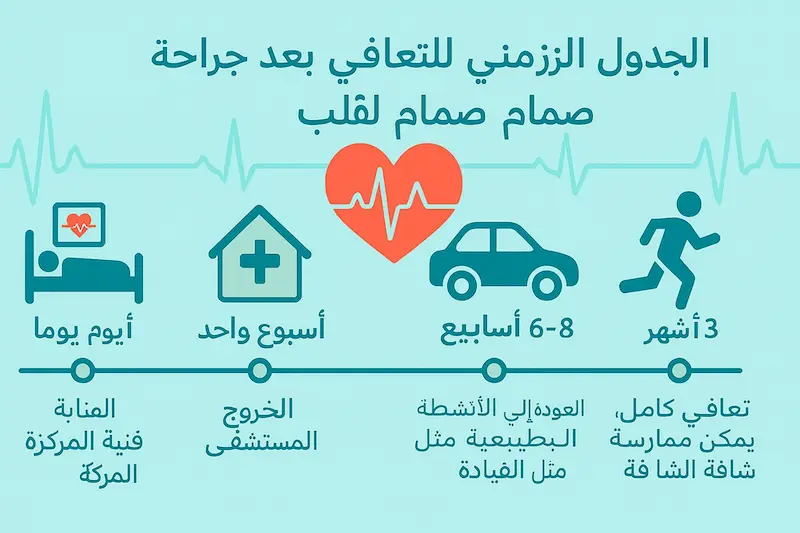 الجدول الزمني للتعافي بعد جراحة استبدال صمام القلب
