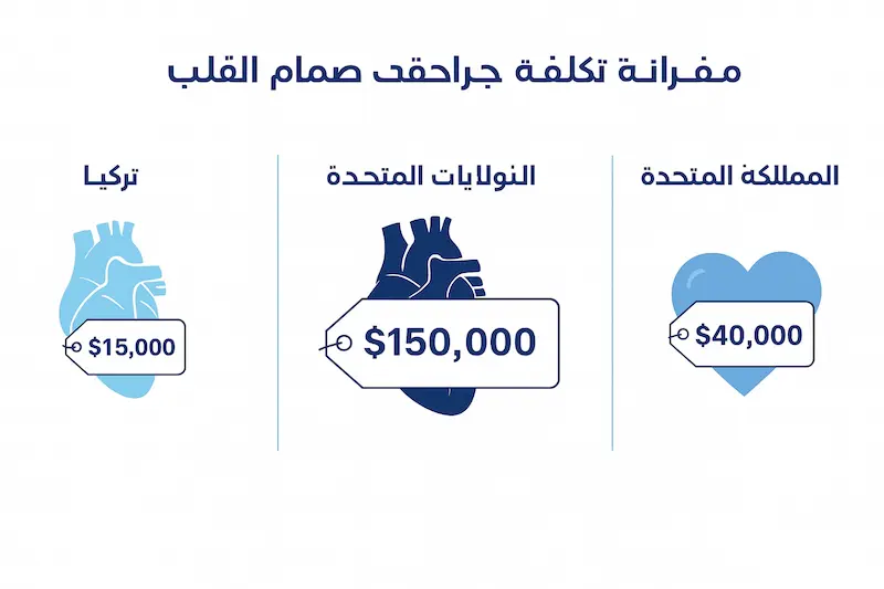 مقارنة تكاليف جراحة صمام القلب