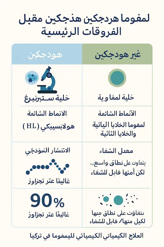 هودجكين مقابل غير هودجكين